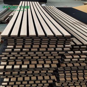 Master Wood Wall Slat Aku Panel Oak Veneer Sound Absorption Panel for Apartments