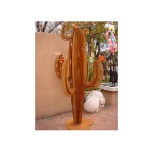 Modern Cactus Abstract Corten Steel Sculpture For Outdoor Garden Decorative