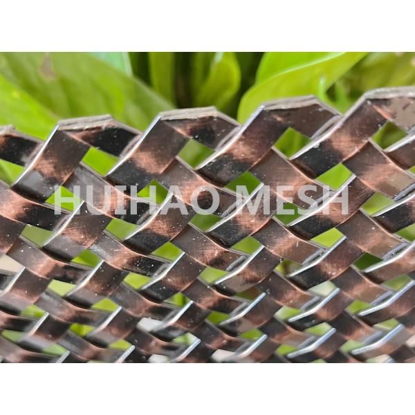 Furniture Cabinets Architectural Wire Mesh Antique Finish Square Hole Stainless Steel 304