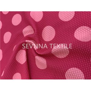 Bubble Texture Repreve Fiber Recycled Swimsuit Fabric Rosy Dot