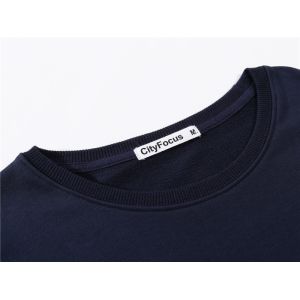 SGS Unlined Embroidery Long Sleeve Pullover Hoodie Threaded Cuffs