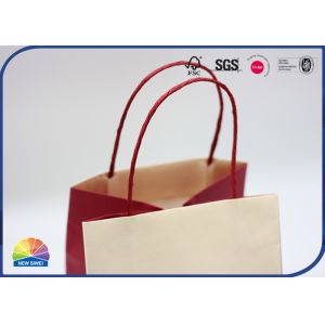 Custom Printed Paper Gift Bag White Kraft Shopping Bag For Valentines Day