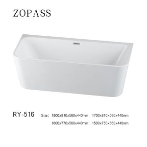 White Acrylic Free Standing Bathtubs SPA Whirlpool Air Massage