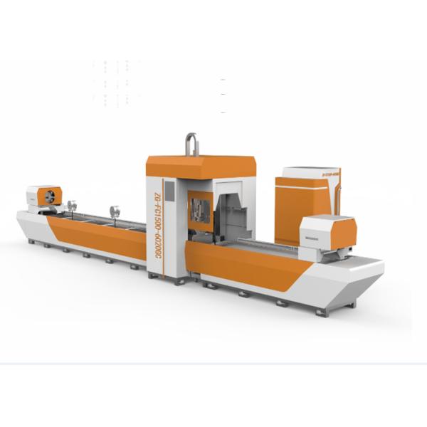 Power Bright Tailless Metal Tube Laser Cutting Machine , Round Square CNC Tube