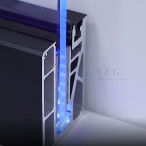 12mm Environmental Protection Frameless Glass Balcony Railing with LED Light and
