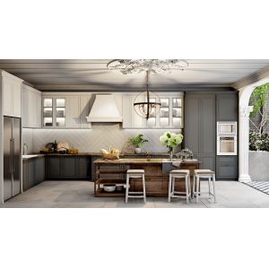 Matt Shaker Lacquer Furniture Modular Kitchen Cabinet Made In China