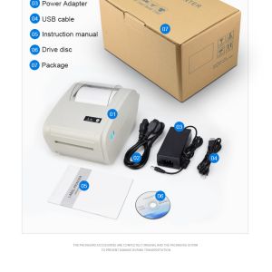 Thermal Postage Sticker Printer USB Barcode 4 inch Thermal Label Printer