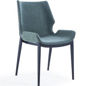 China Kitchen Wrapped Cushion 90cm Black Painted Dining Chairs on sale