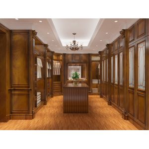 Stylish Wardrobe Cloakroom OEM ODM Custom Closet Furniture Artificial Stone