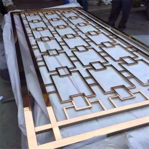 Gold Metal Laser Cut Panels For Sunshades Louver Window Screen