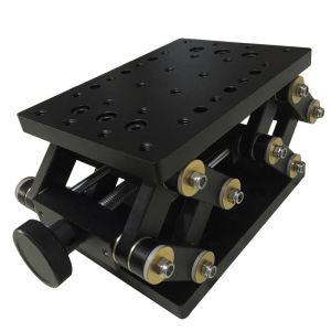 55mm Travel Aluminum Alloy Scissor Jack Table Black Anodized