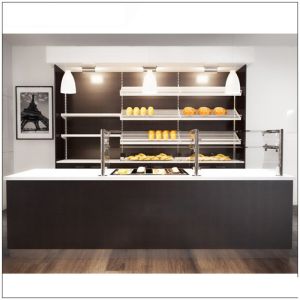 Shopping Mall Dessert Display Case , Glass Pastry Display Case Customized Color