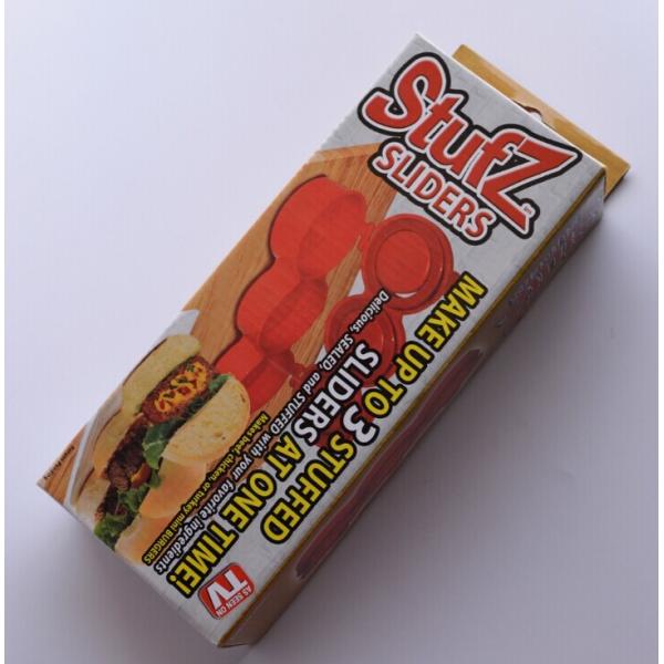 Triple Burger Presses Small Kitchen Tools Mini Red For Three Meat Patties