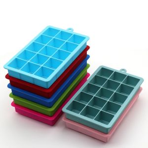 Easy Release 15 Cavity Non Stick Silicone Ice Cube Tray