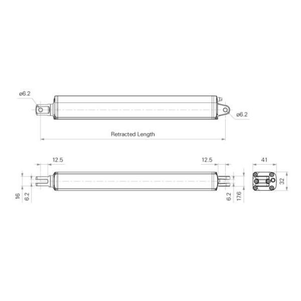 Aluminum Electric DC Actuator 500N 24VDC for Window Automation