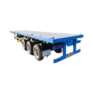 CIMC New 3-Axle Flatbed Skeleton Semi-Trailer Steel Container Truck with Wabco
