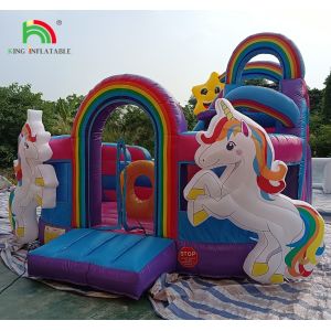 Inflatable Bouncer Combo Obstacle Course Bounce Castle House With Slides Ball