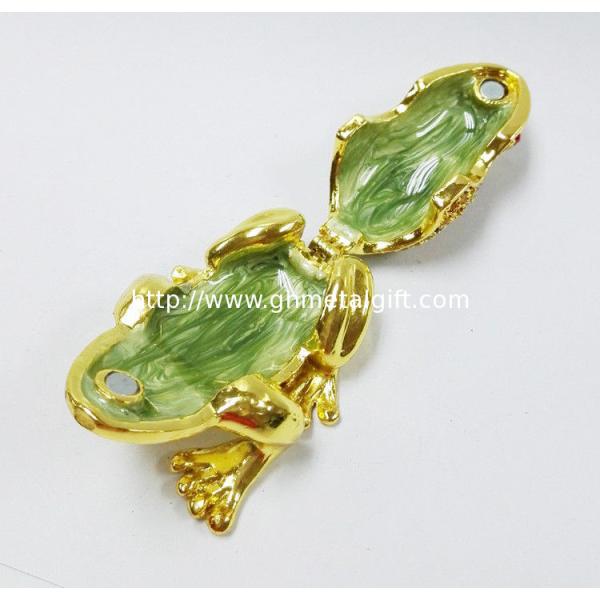 Animal trinket jewelry box Frog diamond decoration trinket jewelry box metal jewelry box