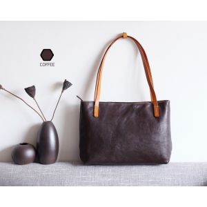 Quality Authentic Handbags Tan Leather Tote Bag for sale