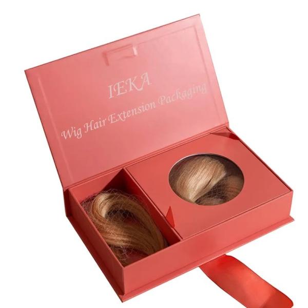 Buy Recycled Materials Luxury Eco-Friendly Hair Extension Magnetic Paper Hair Gift Box for Wig at wholesale prices