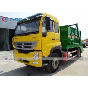 Sinotruk Homan 4x2 10CBM Skip Loader Swing Arm Garbage Truck