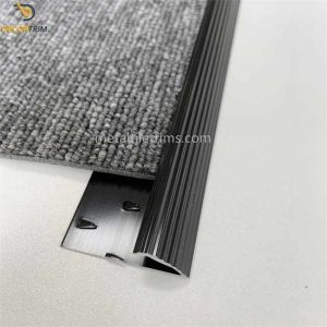 Anodized Black Carpet Edge Transition Strip Trim 7.7mm Thickness