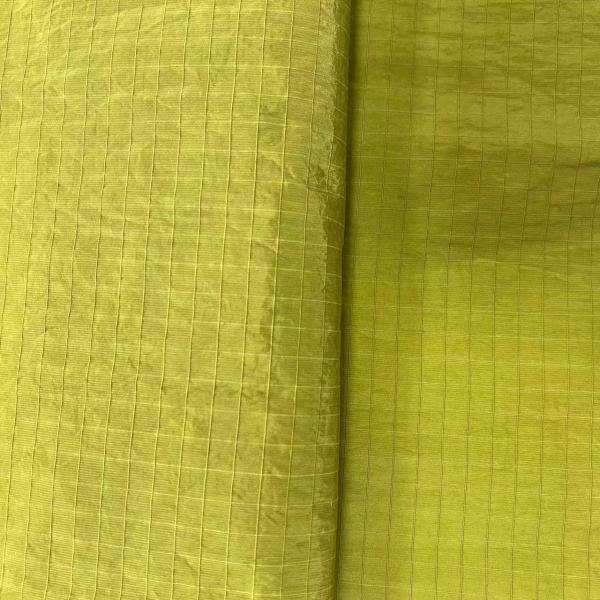 Water Repellent Coated Fabric Shiny Metal Coated 210D UHMWPE Gridstop Nylon for Jacket