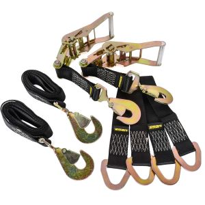 Polyester Ratchet Lashing Straps 12000 Lbs Webbing Material Breaking Strength