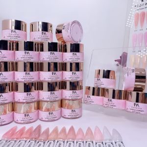 0.5oz Crystal Clear Jar Best Seller Wholesale Nail Dipping Pink Acrylic Powder