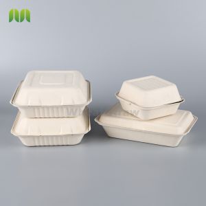 Biodegradable box Compostable Eco Friendly Sugarcane Bagasse Takeaway Food