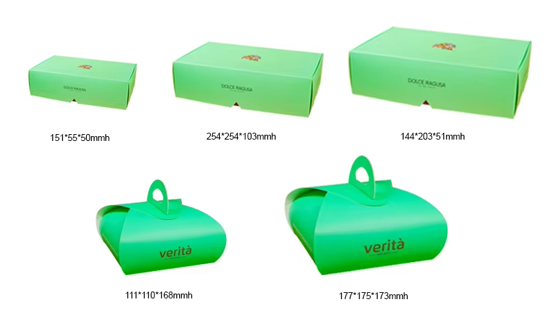 Customized Logo Foldable Window Cake Packaging Box with Eco-Friendly Material and Flat Pack Design