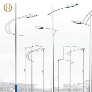 Steel Octagonal Light Pole 10M With Single Arm