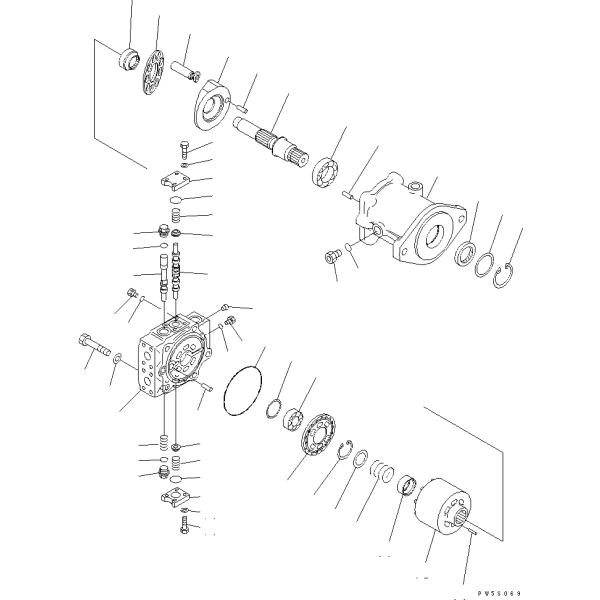 708-7H-00040 708-7H-11110 For Komatsu D275AX-5EO Bulldozer hydraulic H.S.S. MOTOR Original High quality Aftermarket
