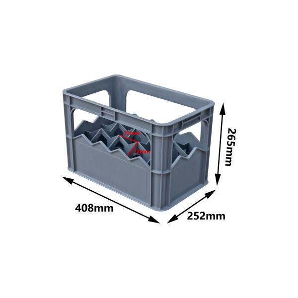 Plastic Beer Bottle Crate 15 Bottles Wholesale Stackable Turnover Storage Plastic Beer Crates 12/15/20/24/40 Bottles Green/Black/Blue/Red Mesh Style