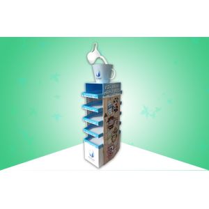 Five - Shelf Custom Cardboard Display Stands Large Space With Eye Catching
