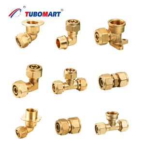 Brass Chrome Plated Compression Fittings Leak Resistant Pex Plumbing Fittings