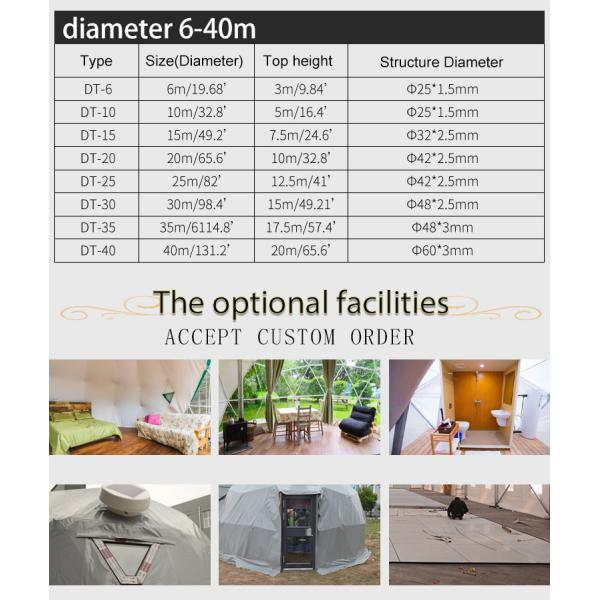 large outdoor luxury waterproof glamping 6m geodesic dome tent hotel