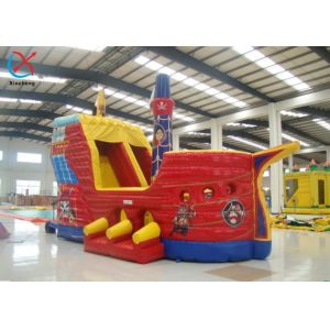 Manufacturer Inflatable Pirate Ship Bouncy House With Slide Inflatable Obstacle