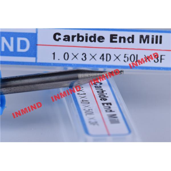 Carbide / Aluminum End Mill with HRC50 Hardness 45 Degree Helix Angle