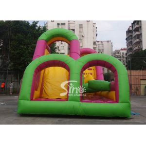 12m long giant commercial inflatable obstacle course with big slide for kids
