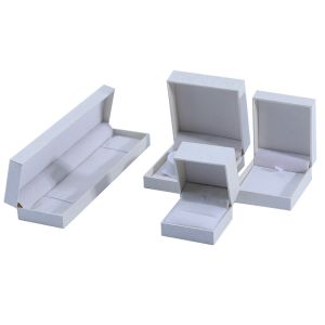 Handmade Eco Cardboard flip white Jewelry Box customizable jewellery box