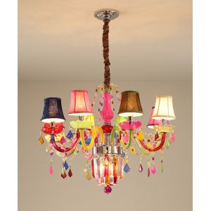 Children Bedroom Chandelier Glass Crystal Chandelier Colorful Dreaming Lovely