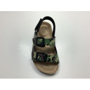 Fashion Camouflage Double Buckle Footbed Sandals