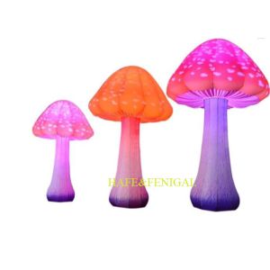 Quality Customized Giant 2m Height Inflatable Lighting LED Lucky Shroom Decoration for sale
