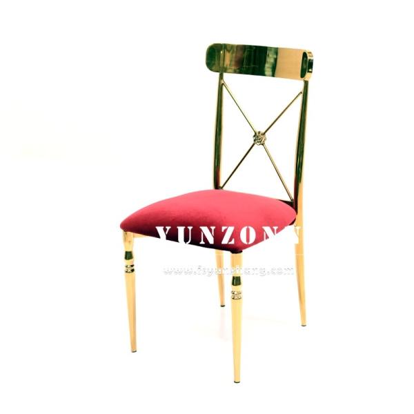 Banquet Party Rental Gold Stainless Steel Hotel Wedding Chairs For Events Hall