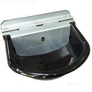 Metal Livestock Water Bowl Enamelled Surface Treatment 2.5L Capacity
