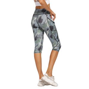Quality Senda Sustainable Women Yoga Green Short Length Gym Leggings for sale