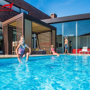 Waterproof Manual Motorized Pergola Extruded Garden Aluminum Gazebo