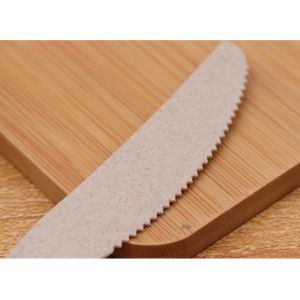 190mm Organic Wheat Fiber Disposable Knife Cutlery Eco Friendly For Travel