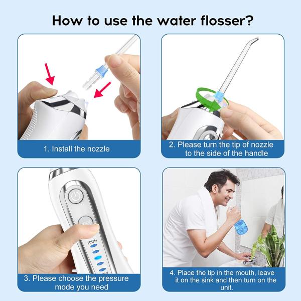 FDA Approved Water Jet Flosser , Electric interdental water jet